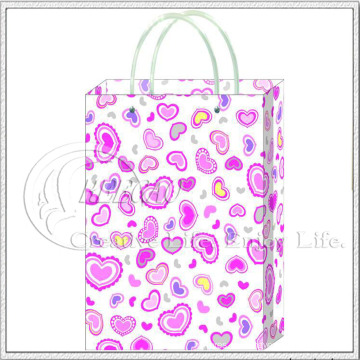 Bolsa de papel de diseño de corazón (KG-PB040)